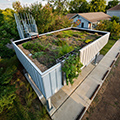 Green roof pavilion at the Oktibbeha County Museum